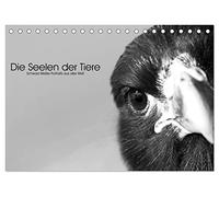 Die Seelen der wilden Tiere (Tischkalender 2026 DIN A5 quer), CALVENDO Monatskalender: Wildtiere ganz nah - in einfühlsamen schwarz-weiß Portraits