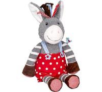 Die Spiegelburg - Burro de peluche - BabyGlück - 15914, bonito burro gris de peluche para que los niños se acurruquen, gran regalo para bebés y niños pequeños