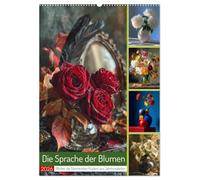Die Sprache der Blumen (Wandkalender 2026 DIN A2 hoch), CALVENDO Monatskalender: Ein kunstvoller Kalender, der Blumen durch die großen Epochen der Kunstgeschichte führt.