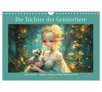 Die Töchter der Geistertiere (Wandkalender 2027 DIN A4 quer), CALVENDO Monatskalender: Anime-Fantasy - Magische Bande zwischen Mensch und Tier