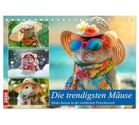 Die trendigsten Mäuse. Mode-Saison in der niedlichen Pelzchenwelt (Tischkalender 2026 DIN A5 quer), CALVENDO Monatskalender: Ein Jahr voll mit süßer Maus-Mode und Spaß!