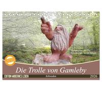 Die Trolle von Gamleby - Schweden - Skulpturen von Jan Pol (Tischkalender 2026 DIN A5 quer), CALVENDO Monatskalender: Entdecken Sie Schwedens sagenumwobene Trolle von Gamleby