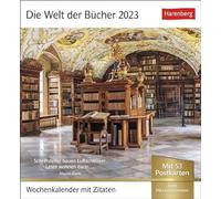 Die Welt der Bücher Postkartenkalender 2023: Wochenkalender mit 53 Literaturpostkarten