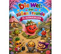 Die Welt der süßen Freunde: 75 Ausmalbilder mit lustigen Lebensmittel-Freunden für Kinder von 3-10 Jahren
