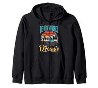 Die with Memories Not Dreams Retro Sunset Camping Senderismo Sudadera con Capucha