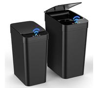 Diealles Shine 2 Papelera Baño Pequeña, Scubo de Basura con Sensor Inteligente de 15L & 12L, 3 modos de funcionamiento, Cubo Basura Automatico Silencioso e Impermeable, para Cocina, Oficina, Sala