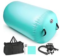 Diealles Shine Air Roll Hinchable, 100x60cm Air Roll Gimnasia, Rollo Inflable con Bomba Eléctrica y Bolsa de Transporte, Air Roll Air Barrel Gymnastik para Entrenamiento Fitness Yoga Fitness