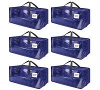 Diealles Shine Bolsas Mudanza, Pack de 6 92L Bolsa Organizadora Gruesa de Gran Tamaño, Cajas de Almacenamiento, Cajas de Mudanza para Viajes Transporte Mudanza Camping