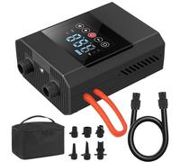 Diealles Shine Bomba de Sup Aire Eléctrica 12000mAh, 20PSI Inflador Electrico con LCD Digital, 12V DC Coche Conector Bomba de Aire, Apagado Automático, para Botes Inflables de Paddleboard