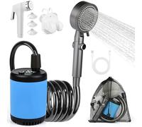 Diealles Shine Ducha Portatil Camping, Ducha de Camping Portátilcon Bomba y Batería Recargable 7500mAh, Pantalla Digital Inteligent para Acampar, Hacer Caminatas, Duchas para Perros