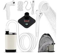 Diealles Shine Ducha Portatil, Ducha Portatil Camping con Bomba, Ducha Camper con BateríA de 5200mAh, Ducha Camping para Viajes, JardíN, Lavado De Coches