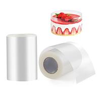 Diealles Shine Rollo de Acetato Transparente, 2 Rollos Acetato Repostería 6cm *10m, Rollo de Acetato Transparente Pastel para Reposteria Pasteleria