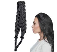 Diebar trenza 5 mechones Cabello sintético Diadema trenzada con colaboración de cabello trenzada con trenza de ajustable.