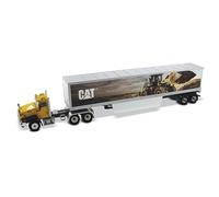 Diecast Masters 85666c - Cat CT660 with Cat Mural Trailers, Scale 1:50, from 14 Years, in Display Window Box, Suitable for Collectors
