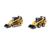 Diecast Masters | Cargador de dirección deslizante Cat 272D2 a escala 1:64 y cargador de pista compacto Cat 297D2 paquete doble | Modelo 84647CS