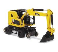 Diecast Masters Caterpillar M323F 85612 - Excavadora móvil con Accesorios, Detallada H0 Cat en Caja de Metal, Escala 1:87, Aprox. 9,5 x 3,4 x 4,6 cm, 14+, para Modelos de ferrocarriles y