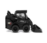 Diecast Masters Minicargadora Caterpillar 242D3 a escala 1:50 + accesorios de fijación, acabado negro especial | Camiones para gatos y equipos de construcción de la serie High Line | Modelo