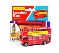 Diecast Metal London Bus (Mini) / Moving Wheel Action / Red Routemaster Double Decker / England UK British Souvenir