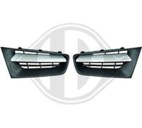 DIEDERICHS 4464140 Rejilla delantera negro plata Compatible con RENAULT Megane 2 Ranchera familiar KM0/1 Megane 2 Coupé-Cabriolet EM0/1 Megane 2 BM0/1, CM0/1 Megane 2 Sedán LM0/1