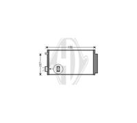 Condensador De Aire Acondicionado Con Secador Para Fiat 500L 199_