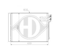 DIEDERICHS Condensador Aire Acondicionado Con Secadora para BMW 5er F10 DCC1577