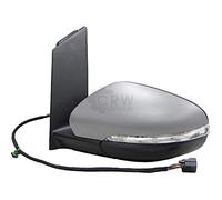 Diederichs Espejo retrovisor exterior completo recto para TOURAN (1T1, 1T2, 1T3), convexo, calentado, eléctrico, montaje en puerta, vidrio, ancho: 14 cm, altura: 33,4 cm