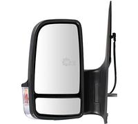Diederichs Espejo retrovisor izquierdo para Sprinter 906, año de fabricación 06->> / 2 pines (blanco, negro, convexo, gran angular, luz intermitente, plástico ABS, Mercedes, furgoneta)