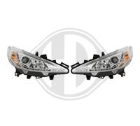 DIEDERICHS Juego De Faros Izquierdo Derecho Halógeno Para Peugeot 207 CC WD