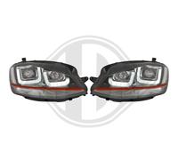 DIEDERICHS Juego De Faros Izquierdo Derecho Halógeno Para VW Golf VII 5G1