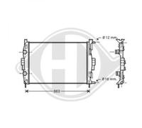 DIEDERICHS Radiador De Agua Para Renault Scénic II JM0/1 Megane KM0/1