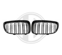 DIEDERICHS Rejilla De Radiador Compatible Para BMW 1er E87 E81 Brillante Negro