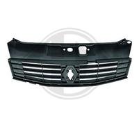 DIEDERICHS Rejilla Delantera Paragolpes Mate Negra para Renault Clio III BR0/1
