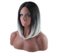 DieffematicJF Pelucas Mujer Pelo Natural Synthetic Wig Short Wavy Wig With Bangs For Cosplay Wigs Heat Resistant Party Use