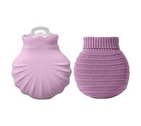 DieffematicRSD Bolsa Agua Caliente Bolsa de Agua Caliente Color sólido Creativo Lindo Mini Bolsa calentadora de Manos Diseño de Sello Grueso Mini Botella de Agua Caliente Multiusos (Color : Purple)