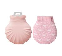 DieffematicRSD Bolsa Agua Caliente Bolsa de Agua Caliente Color sólido Creativo Lindo Mini Bolsa calentadora de Manos Diseño de Sello Grueso Mini Botella de Agua Caliente Multiusos (Color : Pink)