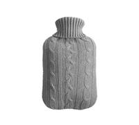 DieffematicRSD Bolsa Agua Caliente Bolsa de Botella de Agua Caliente de Mano de 2L de Goma Natural Suave Grande Bolsa de Punto de Forro Polar de Piel sintética cálida Bolsa Llena de Agua (Color : Gra