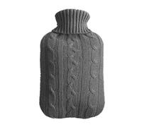 DieffematicRSD Bolsa Agua Caliente Botella de Agua Caliente de Goma de 2L Funda de Bolsa de Punto Calentador de Cama de Invierno Gris Oscuro (Color : Gray)