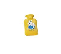 DieffematicRSD Bolsa Agua Caliente Calentador de Manos de Botella de Agua Caliente con Cubierta de Felpa Bolsa de inyección de PVC Lindo for Regalo de Año Yellow