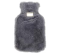 DieffematicRSD Bolsa Agua Caliente Calentador de manos de piel sintética de felpa, botellas de agua caliente de invierno, cubierta gris acogedora de goma pura, cuello trasero, cintura, cama de mano cá