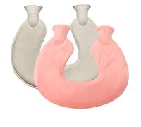 DieffematicRSD Bolsa Agua Caliente Cuello portátil Lavable Cristal Terciopelo Polar cálido Protector Bolsa de Agua Caliente Cubierta Mano pies en Forma extraíble a Prueba de explosiones