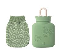 DieffematicRSD Bolsa Agua Caliente Mini bolsa para botella de agua caliente con cubierta de punto suave, bolsillo portátil, botella de agua caliente para calentar, calentador corporal para manos y pie