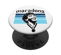 Diego Maradona 1986 Campeón del Mundo Fútbol Retro PopSockets PopGrip Adhesivo