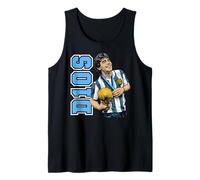 Diego Maradona Vintage D10S Campeón del Mundo 1986 Fútbol Retro Camiseta sin Mangas