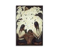 Diego Rivera - Póster artístico con diseño de mujer vendiendo lirios de cala para sala de estar, dormitorio, 60 x 90 cm, estilo sin marco