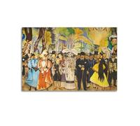 Diego Rivera - Póster de La Catrina - Obras de arte impresas para pared, lienzo decorativo para decoración del hogar, 40 x 60 cm