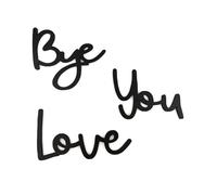 DIEKE 1 juego de letreros de madera con texto en inglés «Love You Bye» para colgar en la pared, color negro, para entrada o pasillo, mejora el ambiente del hogar, decoración de pasillo