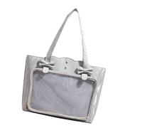 DIEKE Bolso de hombro de gran capacidad que destaca la cultura japonesa del anime informal, bolso de mano para las axilas, para ir de compras en el campus y para el ocio, bolsa de moda, Silver, One