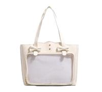 DIEKE Bolso de hombro de gran capacidad que destaca la cultura japonesa del anime informal, bolso de mano para las axilas, para ir de compras en el campus y para el ocio, bolsa de moda, beige, One
