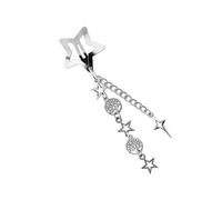 DIEKE Elegante cadena de estrella hecha a mano de aleación resistente que ofrece una mezcla de estilos frescos y dulces para mujeres modernas, uso casual, clip de pelo de moda para niñas, talla única