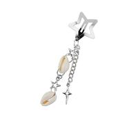 DIEKE Elegante cadena de estrella hecha a mano de aleación resistente que ofrece una mezcla de estilos frescos y dulces para mujeres modernas, uso casual, clip de pelo de moda para niñas, talla única